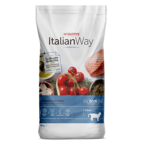 ItalianWay Cat Sterilized Salmone e aringhe (1x8kg)